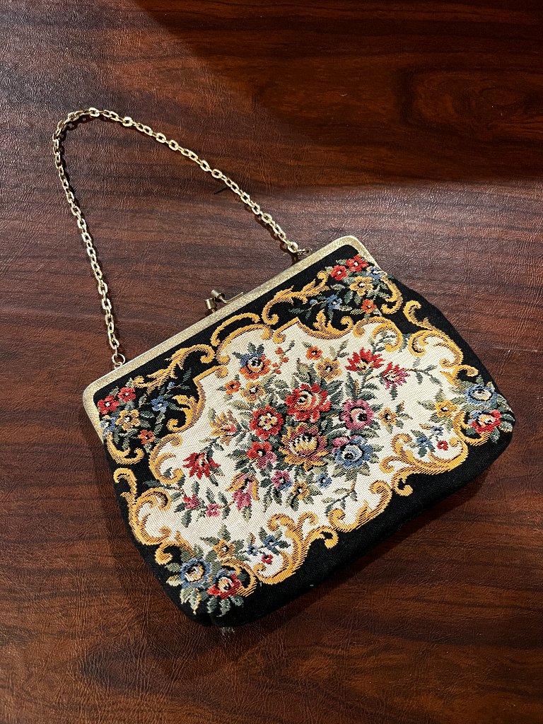 Vintage Walborg Floral Tapestry Purse